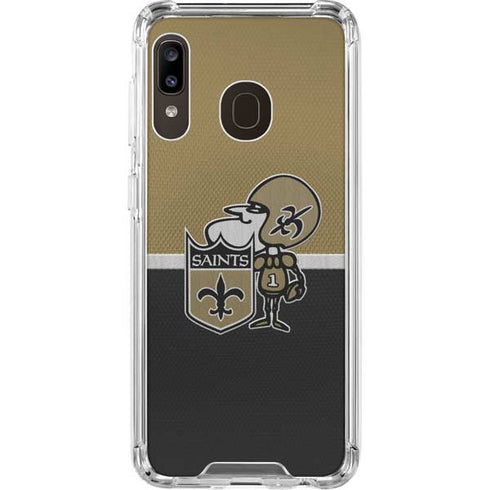NFL New Orleans Saints Vintage Galaxy A30 Clear Case