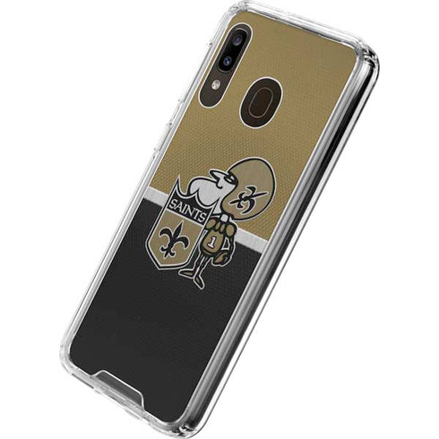 NFL New Orleans Saints Vintage Galaxy A30 Clear Case