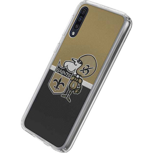 NFL New Orleans Saints Vintage Galaxy A50 Clear Case