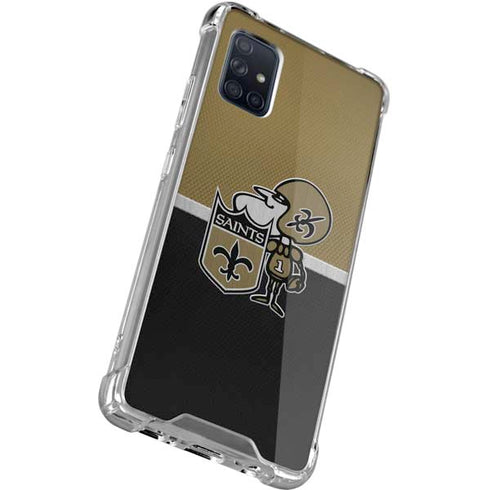 NFL New Orleans Saints Vintage Galaxy A51 5G Clear Case