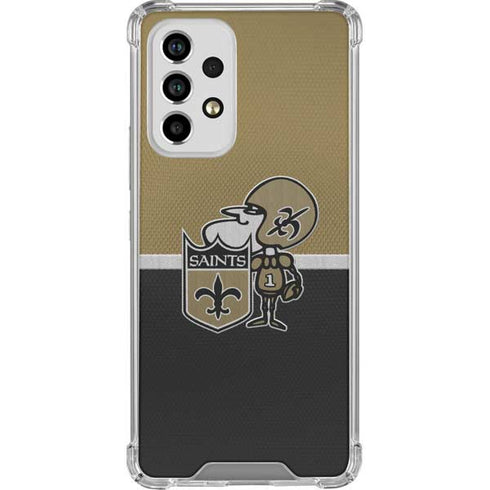 NFL New Orleans Saints Vintage Galaxy A53 5G Clear Case