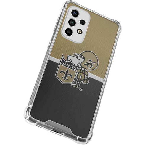 NFL New Orleans Saints Vintage Galaxy A53 5G Clear Case