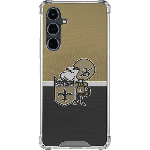 NFL New Orleans Saints Vintage Galaxy S23 FE Clear Case
