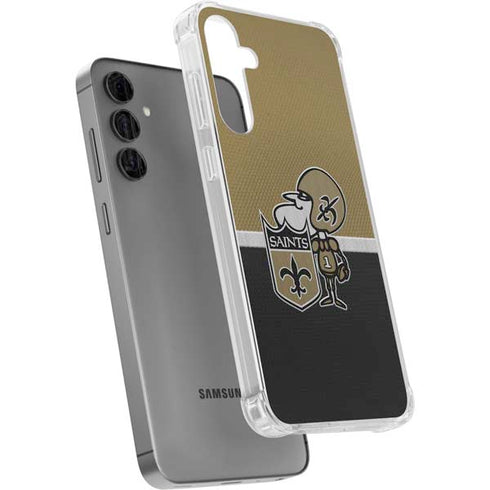 NFL New Orleans Saints Vintage Galaxy S24 Plus Clear Case