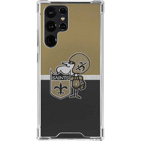 NFL New Orleans Saints Vintage Galaxy S24 Ultra Clear Case