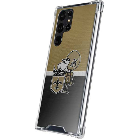 NFL New Orleans Saints Vintage Galaxy S24 Ultra Clear Case