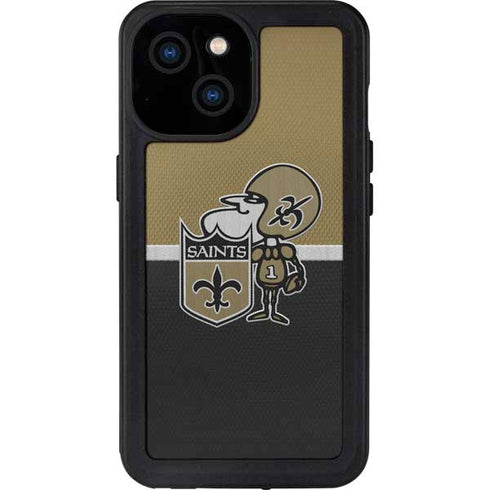 NFL New Orleans Saints Vintage iPhone 13 Mini Waterproof Case
