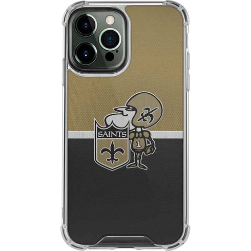 NFL New Orleans Saints Vintage iPhone 14 Pro Max Clear Case