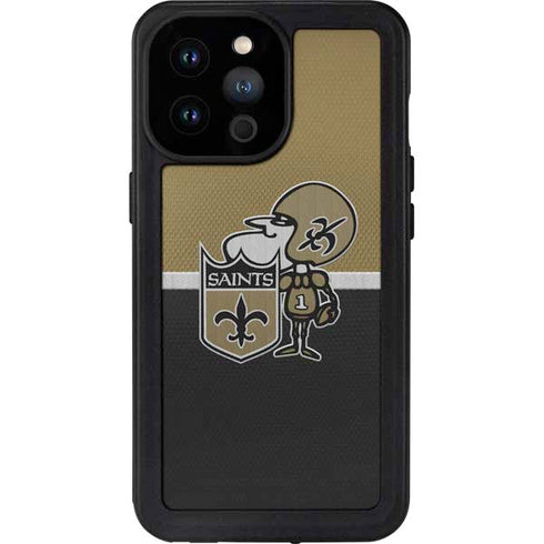 NFL New Orleans Saints Vintage iPhone 14 Pro Max Waterproof Case