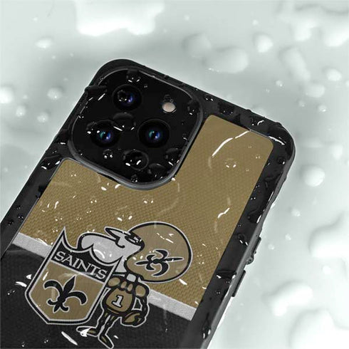 NFL New Orleans Saints Vintage iPhone 14 Pro Max Waterproof Case
