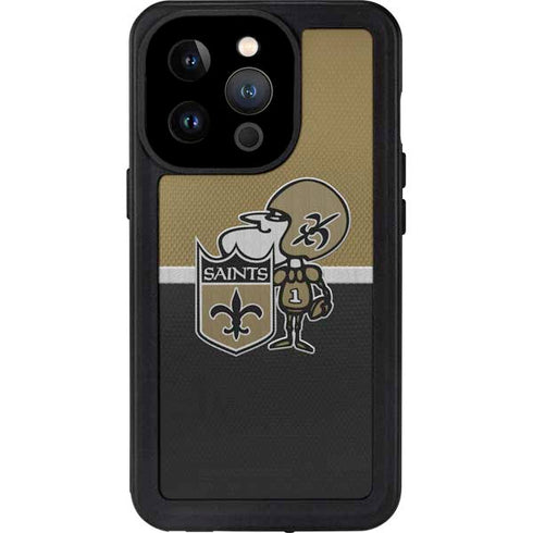 NFL New Orleans Saints Vintage iPhone 14 Pro Waterproof Case