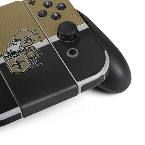 NFL New Orleans Saints Vintage Nintendo Switch OLED (2021) Skin