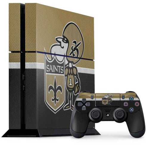 NFL New Orleans Saints Vintage PS4 Console and Controller Bundle Skin