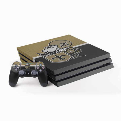 NFL New Orleans Saints Vintage PS4 Pro Bundle Skin