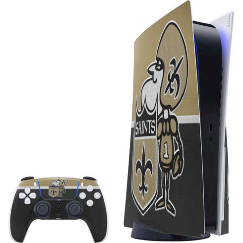 NFL New Orleans Saints Vintage PS5 Bundle Skin
