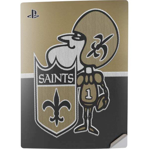 NFL New Orleans Saints Vintage PS5 Digital Edition Console Skin
