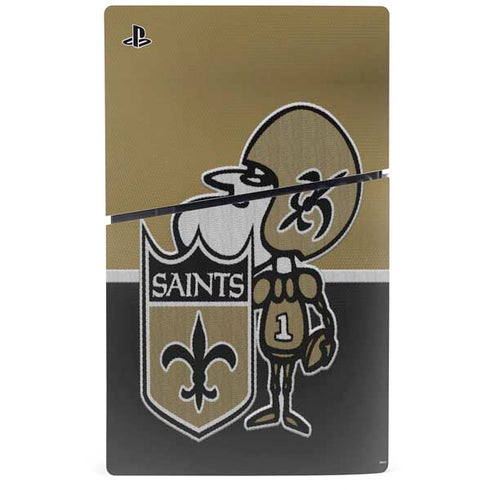 NFL New Orleans Saints Vintage PS5 Slim Digital Edition Bundle Skin