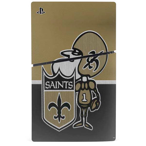 NFL New Orleans Saints Vintage PS5 Slim Digital Edition Console Skin