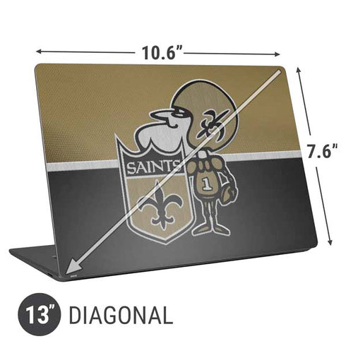 NFL New Orleans Saints Vintage Universal Laptop 13in (10.6 x 7.6in) Skin