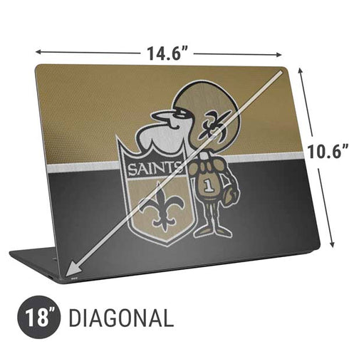 NFL New Orleans Saints Vintage Universal Laptop 18in (14.6 x 10.6in) Skin