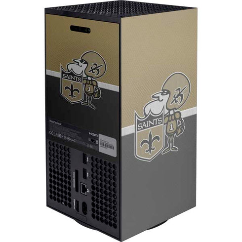 NFL New Orleans Saints Vintage Xbox Series X Console Skin