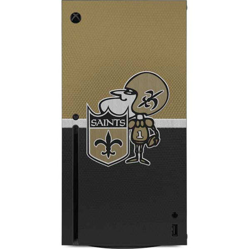 NFL New Orleans Saints Vintage Xbox Series X Console Skin