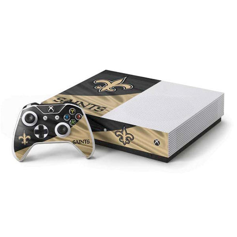 NFL New Orleans Saints Xbox One S Console and Controller Bundle Skin