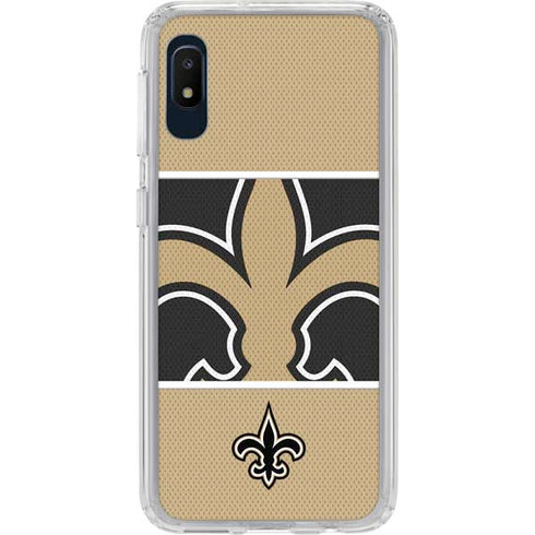 NFL New Orleans Saints Zone Block Galaxy A10e Clear Case