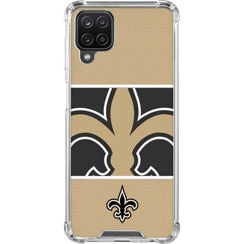 NFL New Orleans Saints Zone Block Galaxy A12 Clear Case