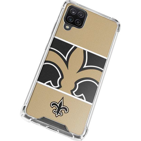 NFL New Orleans Saints Zone Block Galaxy A12 Clear Case