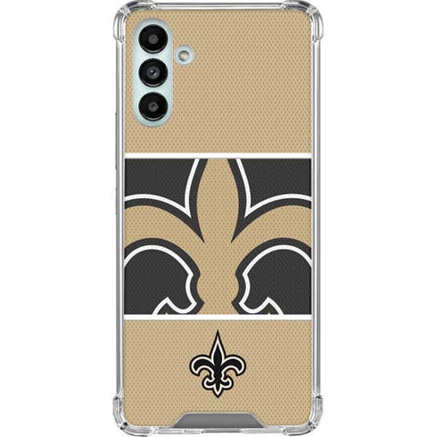 NFL New Orleans Saints Zone Block Galaxy A13 5G Clear Case