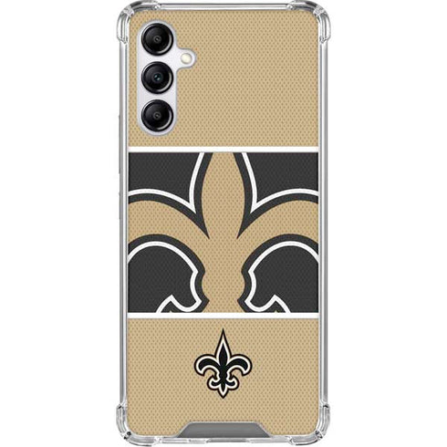 NFL New Orleans Saints Zone Block Galaxy A15 5G Clear Case