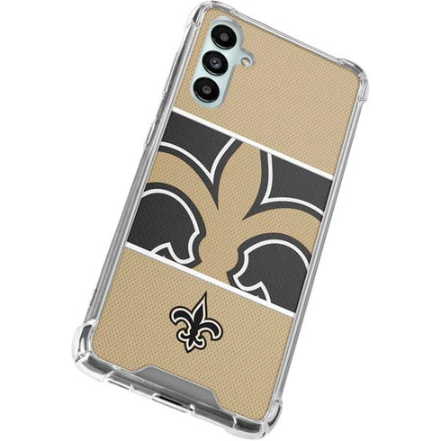 NFL New Orleans Saints Zone Block Galaxy A15 5G Clear Case