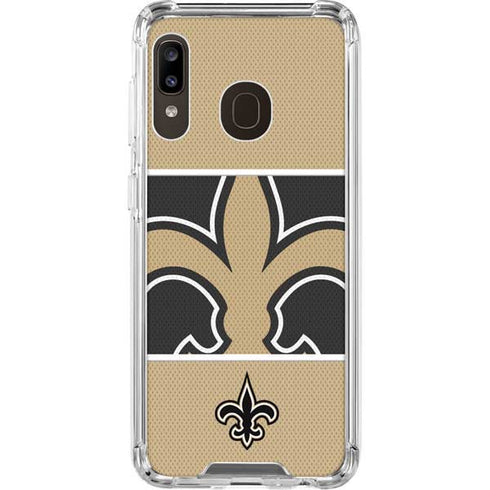 NFL New Orleans Saints Zone Block Galaxy A30 Clear Case