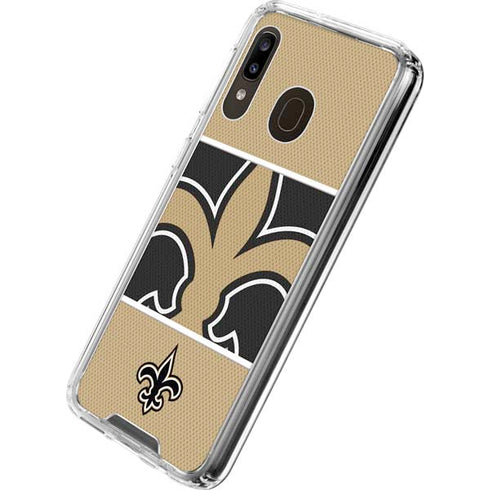 NFL New Orleans Saints Zone Block Galaxy A30 Clear Case