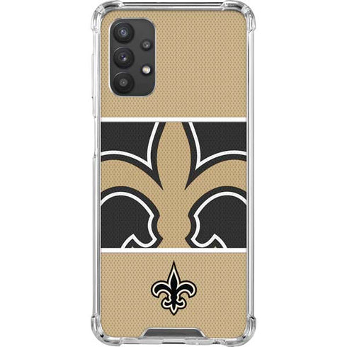 NFL New Orleans Saints Zone Block Galaxy A32 5G Clear Case