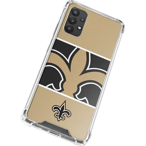 NFL New Orleans Saints Zone Block Galaxy A32 5G Clear Case