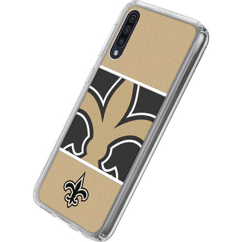 NFL New Orleans Saints Zone Block Galaxy A50 Clear Case