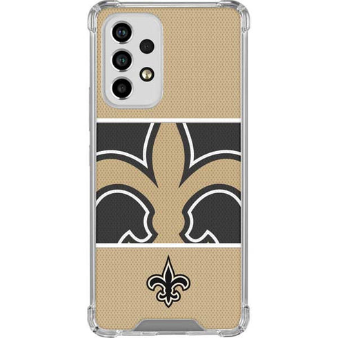 NFL New Orleans Saints Zone Block Galaxy A53 5G Clear Case