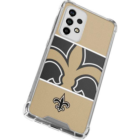 NFL New Orleans Saints Zone Block Galaxy A53 5G Clear Case
