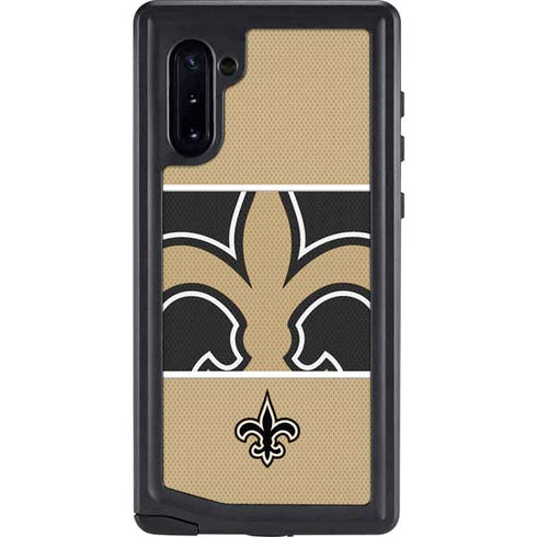 NFL New Orleans Saints Zone Block Galaxy Note 10 Waterproof Case
