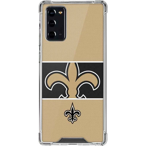 NFL New Orleans Saints Zone Block Galaxy Note20 5G Clear Case