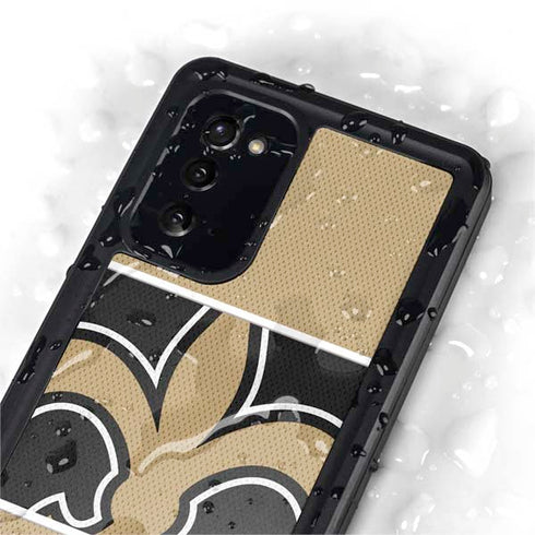 NFL New Orleans Saints Zone Block Galaxy Note20 5G Waterproof Case
