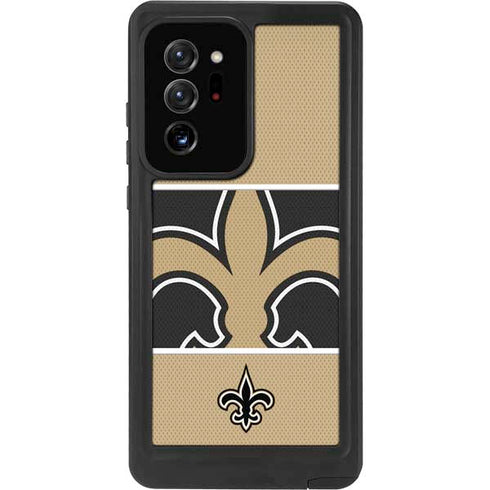 NFL New Orleans Saints Zone Block Galaxy Note20 Ultra 5G Waterproof Case