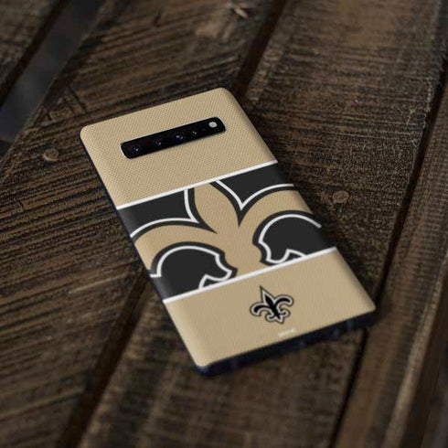 NFL New Orleans Saints Zone Block Galaxy S10 Plus Skin