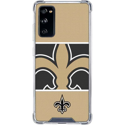 NFL New Orleans Saints Zone Block Galaxy S20 FE Clear Case