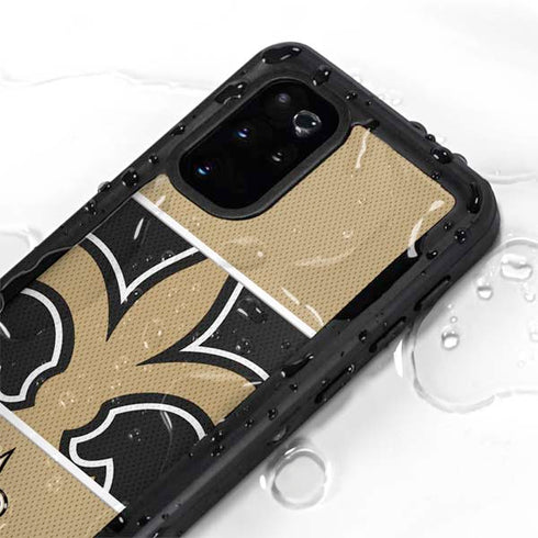 NFL New Orleans Saints Zone Block Galaxy S20 Plus Waterproof Case