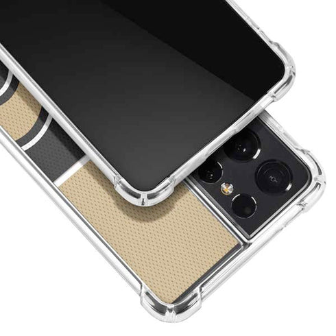 NFL New Orleans Saints Zone Block Galaxy S21 Ultra 5G Clear Case