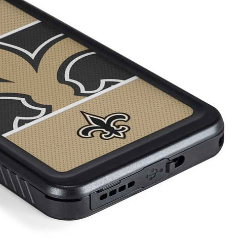 NFL New Orleans Saints Zone Block Galaxy S23 Waterproof Case