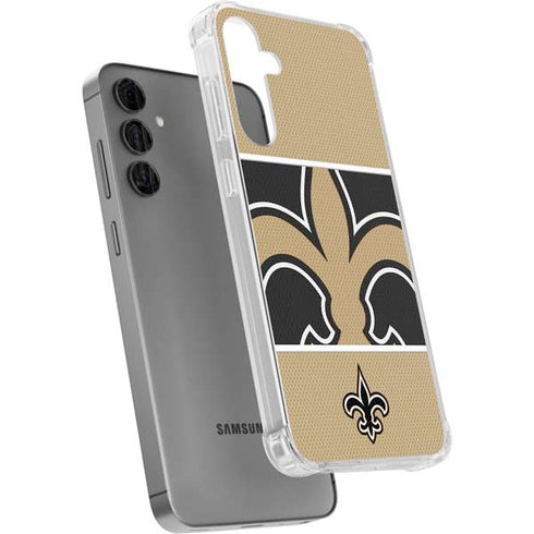 NFL New Orleans Saints Zone Block Galaxy S24 Plus Clear Case
